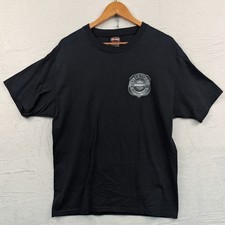 Harley Davidson T-Shirt Men's L Black Crewneck Moto Biker Americana Streetwear picture