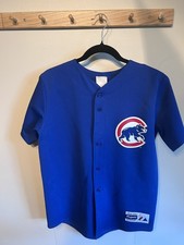 VTG Majestic MLB Chicago Cubs Sammy Sosa #21 Jersey Size Youth XL USA Made Blue picture