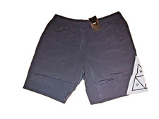 NWT HUF Triple Triangle Black Hybrid Logo Shorts Size M picture