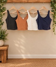 Lululemon Align Tank Tops Size 6 Black, Ancient Copper, Navy Blue, And White picture