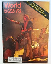 Scarce 1973 World Magazine ALICE COOPER COVER FEATURE Neal Smith Rock N Roll TV picture