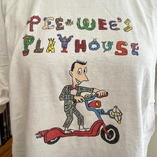 vtg Pee Wee Herman play house white T-SHIRT All sizes S to 45Xl 16D246 picture