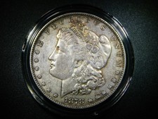 HARD DATE F/VF+ 1878 7 TF MORGAN SILVER DOLLAR NICE COLLECTOR GRADE M-1887 picture