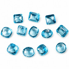 Natural Aquamarine Blue 150 Ct Mixed Shape Beautiful Certified Gemstone Lot picture
