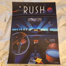 Rush 50 Something Tour 9/17/26 Cleveland Ohio Foil Poster 31/150Authentic picture
