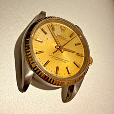 Rolex Oyster Perpetual 14233 Two-Tone 18K Gold W Serial Vintage Patina Dial picture