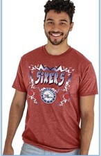 Blue 84 NBA Officially Licensed T-Shirt Heathered Basketball  76ers picture