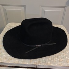 Vintage Stetson 700 Black Cowboy Hat 7 1/2 JBS USA Western Sheplers picture