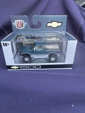 SEALED 🔥 New 1/64 M2 Machines 1992 Chevrolet Blazer 1500 4x4 Blue Diecast Truck picture