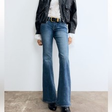 NWT H&M Light Blue 70's Flare Jeans picture