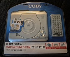 Coby DVD-211 Ultra Compact Progressive Scan DVD Player Silver Remote DVD CD picture