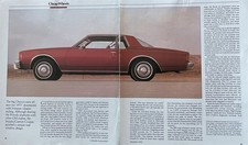 1977 CHEVROLET IMPALA CAPRICE COUPE 4 PG COLOR ARTICLE CHEVY picture