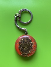 Vintage Conneaut Lake Park Resin Encased Glitter Pendant Keychain 1970s PA picture