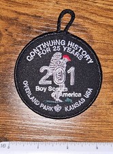 Overland Park Kansas USA Troop 201 Continuing History BSA Patch picture