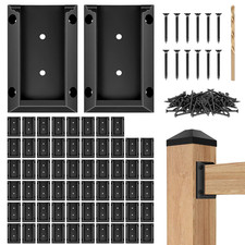 50PCS Deck Railing Bracket Connectors for 2X4 Railing Wood Post, Railing Post Br picture