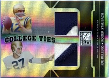 JOE BELLINO ROGER STAUBACH 2006 DONRUSS ELITE COLLEGE TIES DUAL PATCH SP 10/99 picture