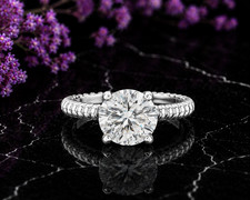 2.80ct IGI Certified Lab Grown Diamond Engagement Ring Round 14k White Gold picture