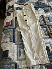 Vintage Polo Ralph Lauren Andrew Pant 38x32 Stone Pleated Chino.  New with tags picture