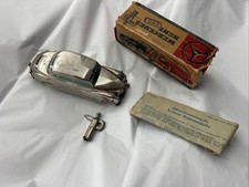 Vintage PRAMETA Mercedes Benz 300 Chrome Wind-Up Toy Car Germany Box Key Instruc picture