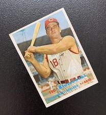 1957 TOPPS Ted Kluszweski Cincinnati Redlegs #165 Baseball Card picture