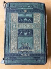 Antique Robert Burns Poetical Works Illustrated Victorian Hardcover Book picture