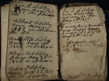 1800s Sibley Family Handwritten Account Book 116pp Genealogy Missouri Illinois picture