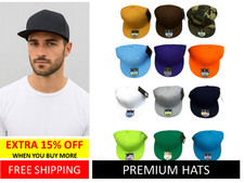 Original Plain Fitted Caps Flat Bill/Brim Hip Hop Hats Solid Colors [ KB ETHOS ] picture