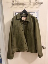 Filson Tin Cloth Short Lined Cruiser Jacket  Military Green Medium picture