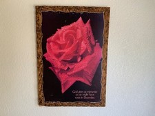 Vintage December Rose Decoupage Wall Plaque picture
