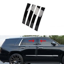 Gloss Black B-Pillar Posts Door Trim Cover Kit 4PC For Cadillac Escalade 07-14 T picture