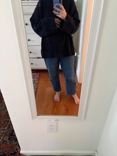 navy blue cos cashmere turtleneck sweater picture