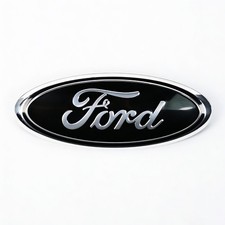 Black & Chrome Front Grille Tailgate 9 inch Oval Emblem For Ford F150 Logo Badge picture