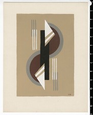 1929 Art Deco Design Gouache Pochoir Print by VOLDEMAR BOBERMAN picture