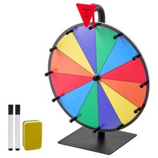 Uimoso 12-Inch Spinning Prize Wheel with 12 Sections and Tabletop Stand picture