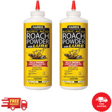 Harris Boric Acid Roach & Silverfish Killer Powder with Lure - 16 oz (Pack of 2) picture