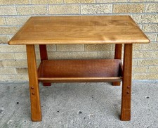 Mid Century Modern Unmarked Haywood Wakefield Book Storage Solid Maple Table picture