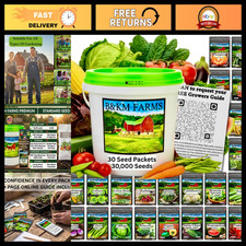 30,000+ Non-GMO Heirloom Seeds - 30 Fruit & Vegetable Varieties for Gardeners picture
