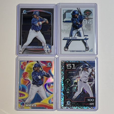 Topps 2025 Zyhir Hope Dodgers Bowman Chrome Top 100 BTP-61 Parallel Lot (4) picture