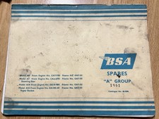 Old BSA MOTORCYCLE A Group A7 A10 - 1961 Spares Parts Catalog picture