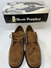 Vintage Hush Puppies Daytona 16315 Men’s 12W Camel Suede NOS Original Box picture