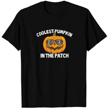 Coolest Pumpkin In The Patch Funny Halloween Pun T Shirts picture