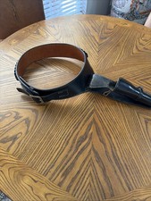 Vintage Arvo Ojala Hollywood Buscadero Black Holster & Belt Left Handed Read picture