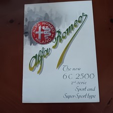 Alfa Romeo RARE Vintage Brochure  c.1947  6c 2500 2nd Series  English Text  ORIG picture