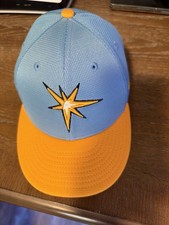 Tampa Bay Rays Burst Hat Fitted New Era Size 7 Devil Rays picture