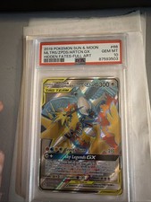 2019 Pokemon Moltres & Zapdos & Articuno GX #66 Full Art Hidden Fates PSA 10 picture