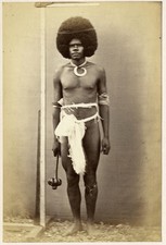 RARE Vintage 1800s Ethnic Fiji Fijian Tribal Club picture