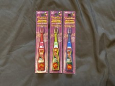 VeggieTales Silly Songs Musical Toothbrush Lot 3 Soft Boys Ages 5-8 Multicolor picture