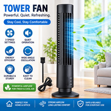 Tower Fan 3 Speed Quiet Portable Desk Fan Oscillating Air Cooler for Home Office picture