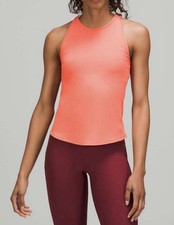 Lululemon Women's Base Pace Ribbed Tank Top Size 6 Racerback Tank Stretch peach  picture