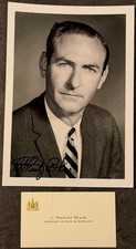 C STANLEY BLAIR Signed Photo Executive Card Maryland Secretary State US Judge MD picture